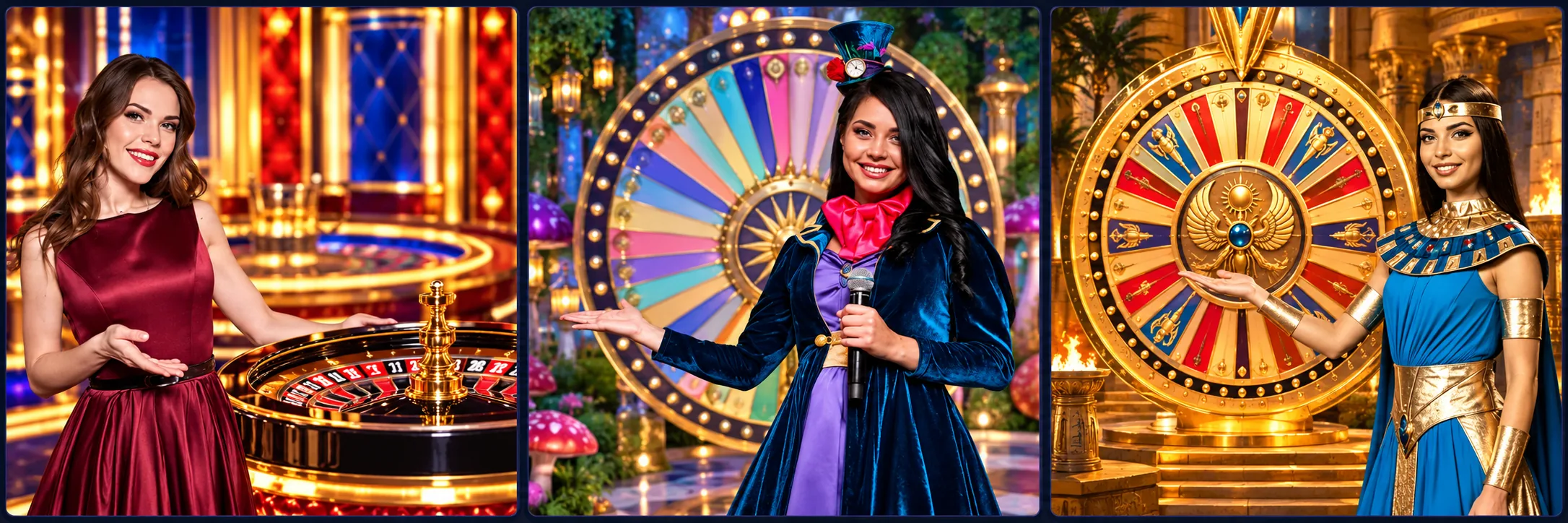 Illustrazione originale dei game show del casinò live